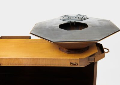 Plancha avec servante intégrée