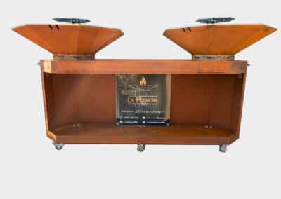 Double plancha en acier corten